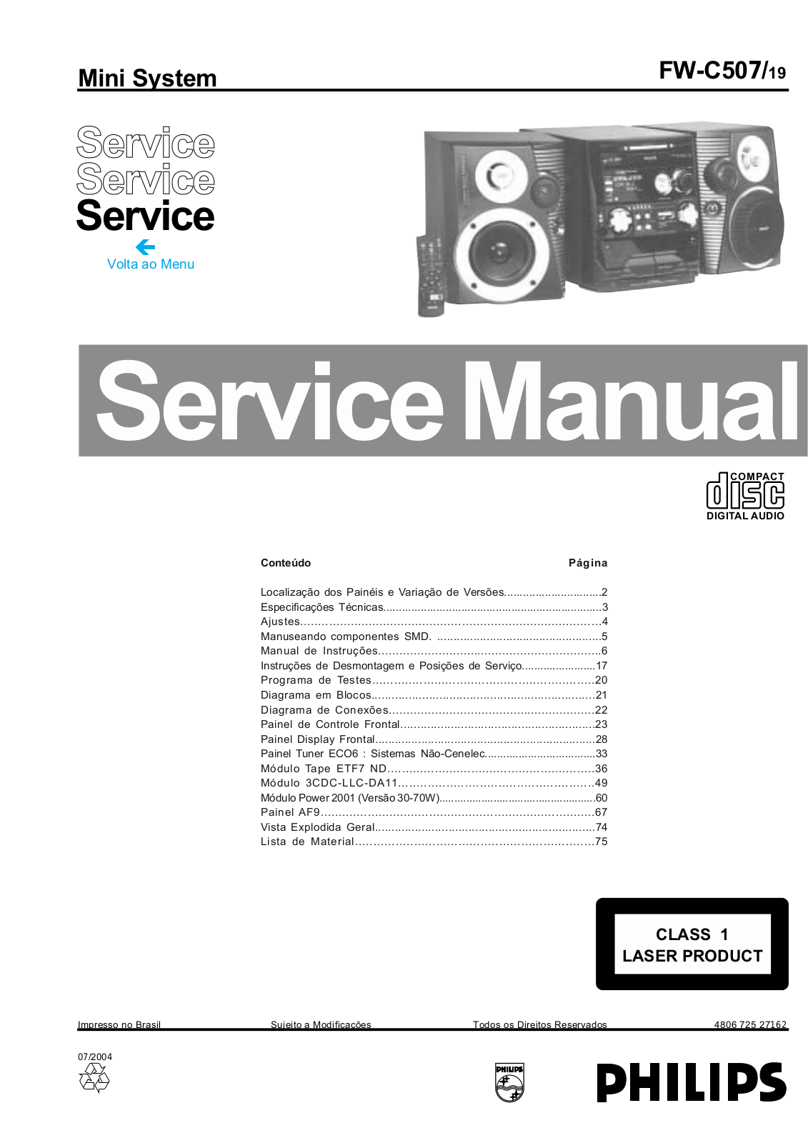 Philips FW-C570, FW-C570_19 Schematic