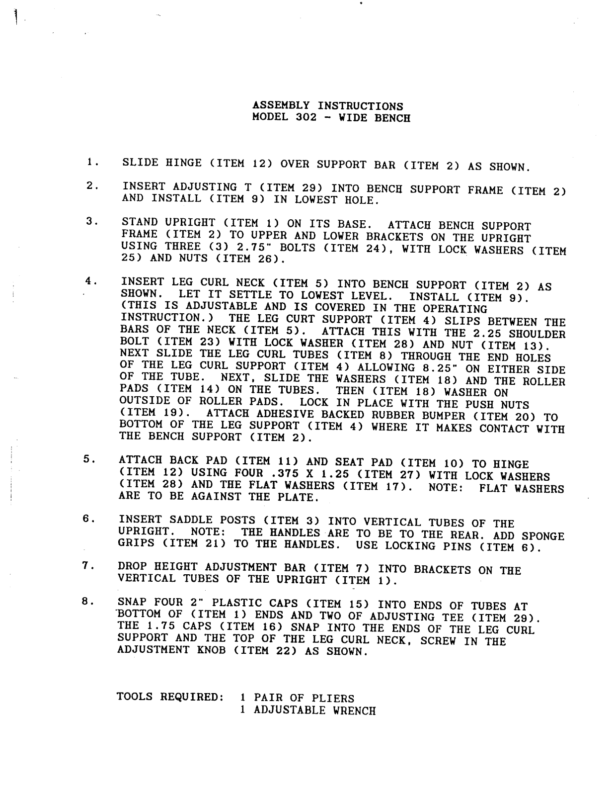 Image IM3020 Assembly Instruction