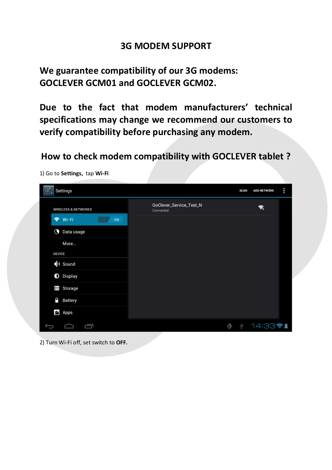 Goclever TAB R104, TAB R70, TAB R106, TAB R83.2 MINI, TAB R76.1 User Manual