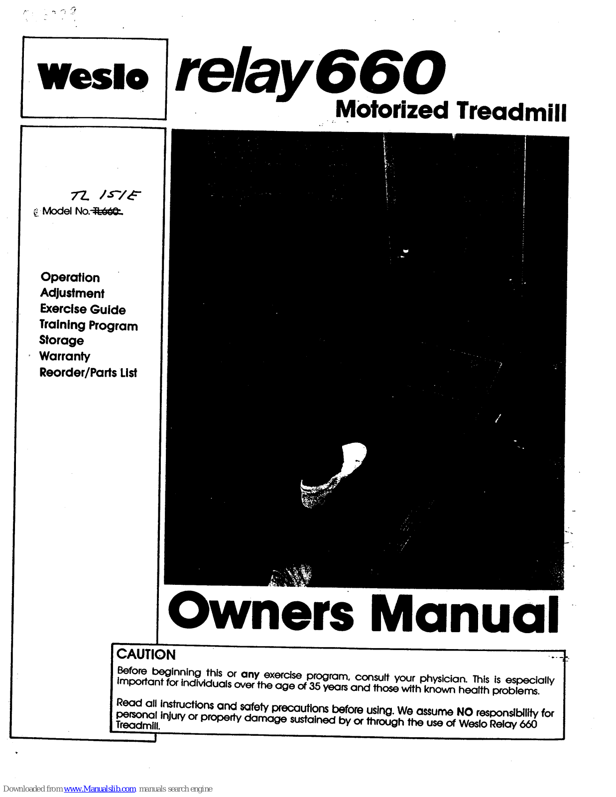 Weslo TL151E User Manual