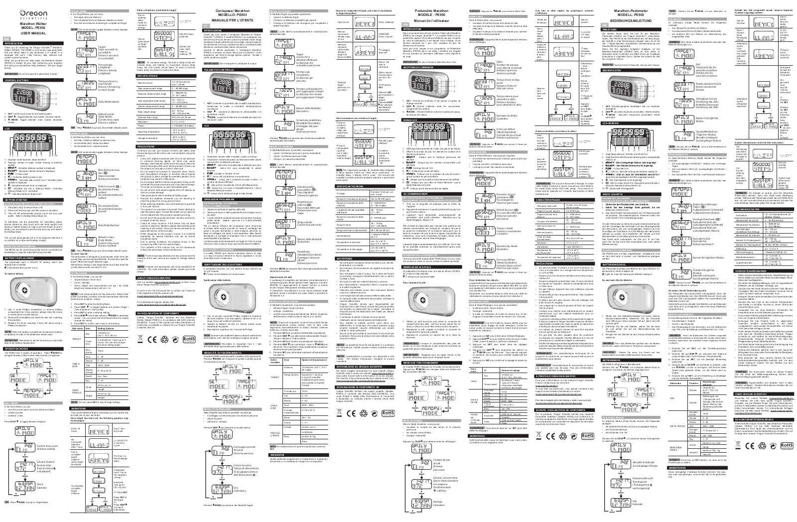 OREGON PE903 User Manual