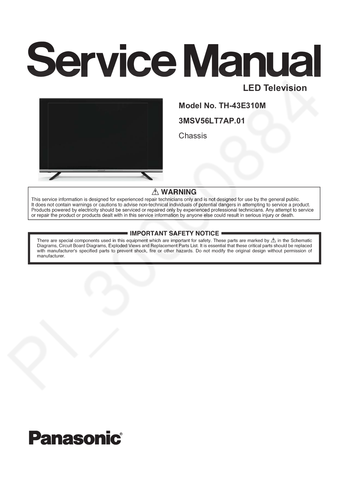 Panasonic TH-43E310M Schematic