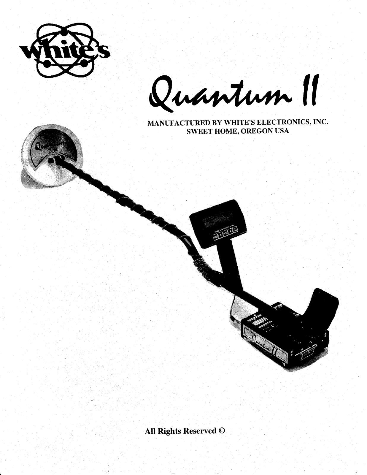 Whites Electronics QII User Manual