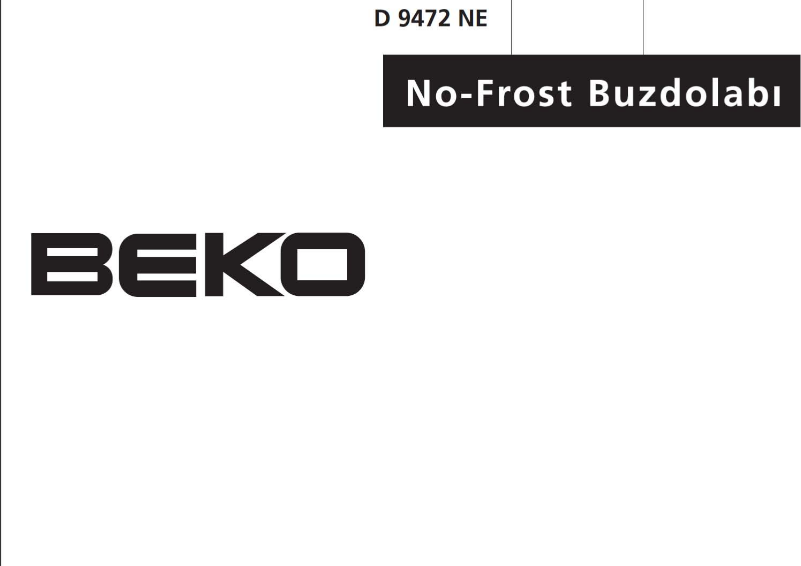 Beko D9472NE User manual