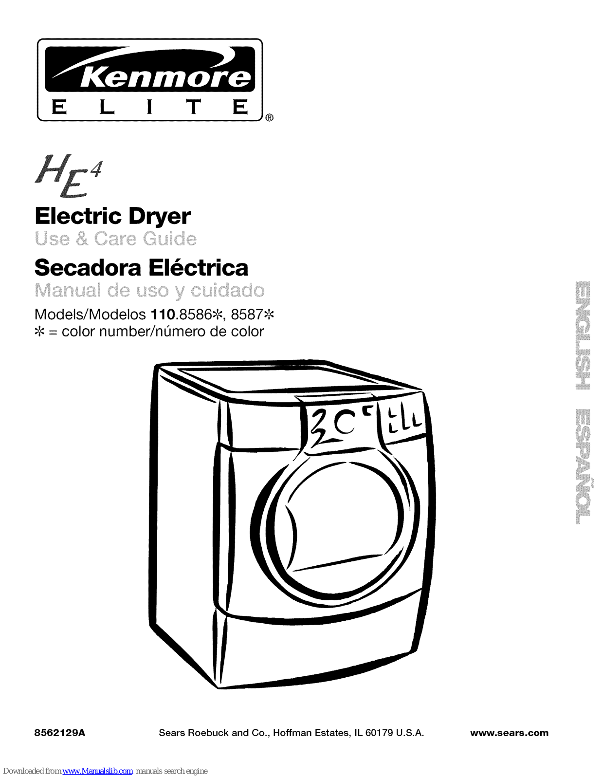 Kenmore HE 4 110.8586, 110.8587, Elite HE4 110.8586, Elite HE4 110.8587 Use And Care Manual - ManualMachine.com