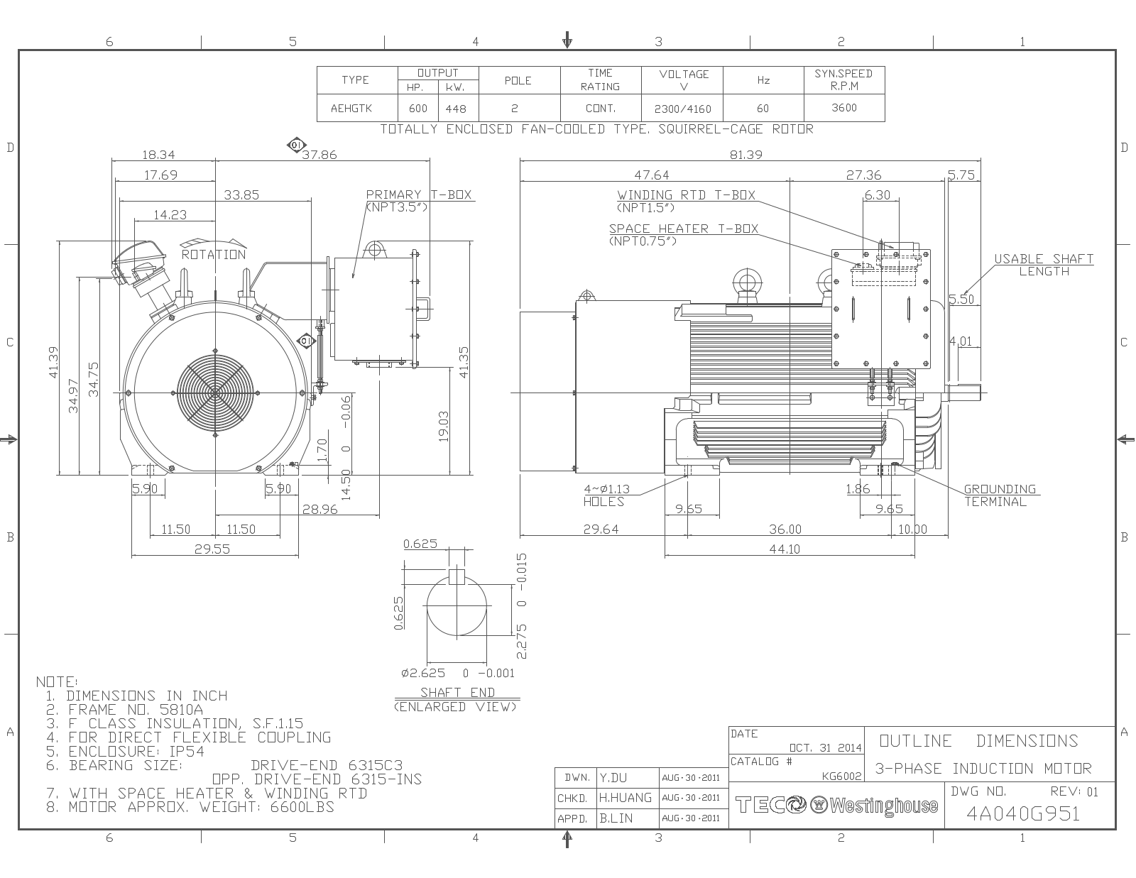 Teco KG6002 Reference Drawing