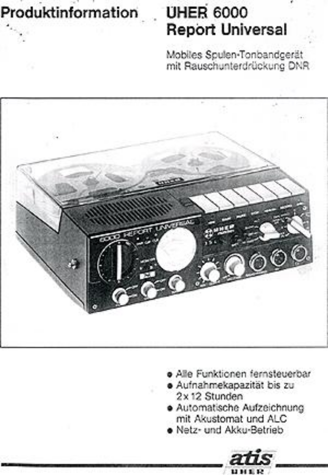 Uher 6000 Report Universal Schematic