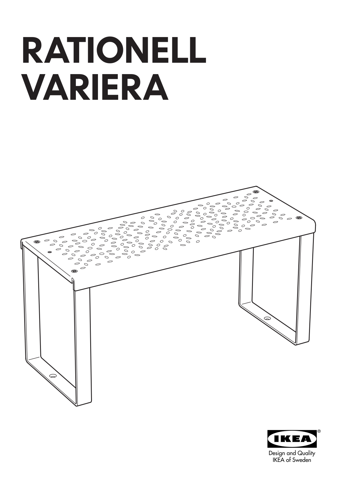 IKEA RATIONELL VARIERA SHELF INSERT 13X5X6 Assembly Instruction