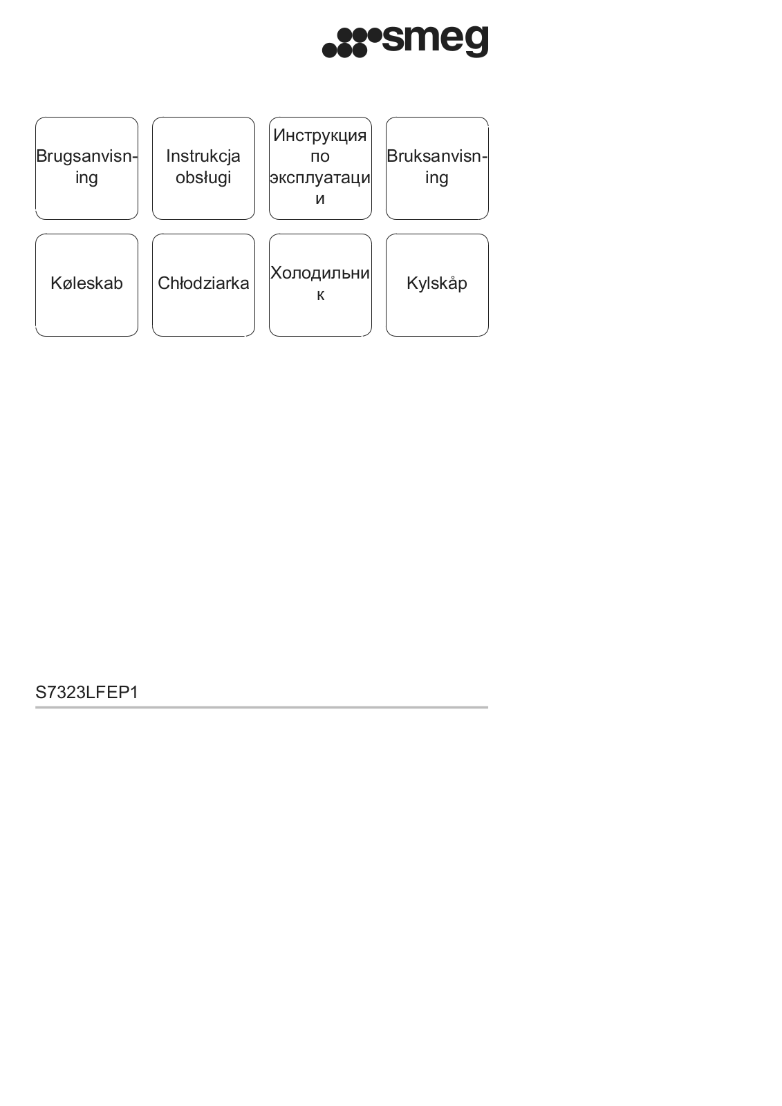 Smeg S7323LFEP1 User Manual