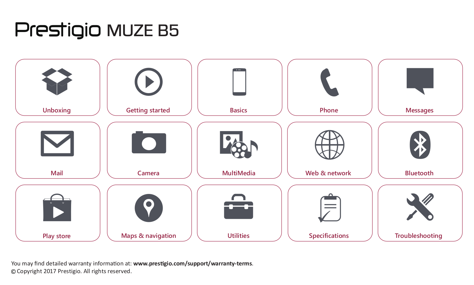 Prestigio Muze B5 User Guide