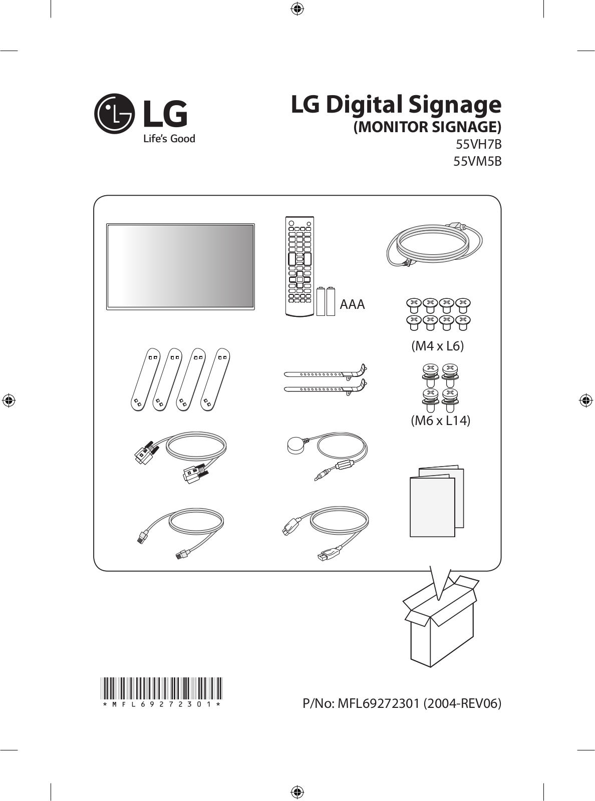 LG 55VM5B-A Instructions for quick setup