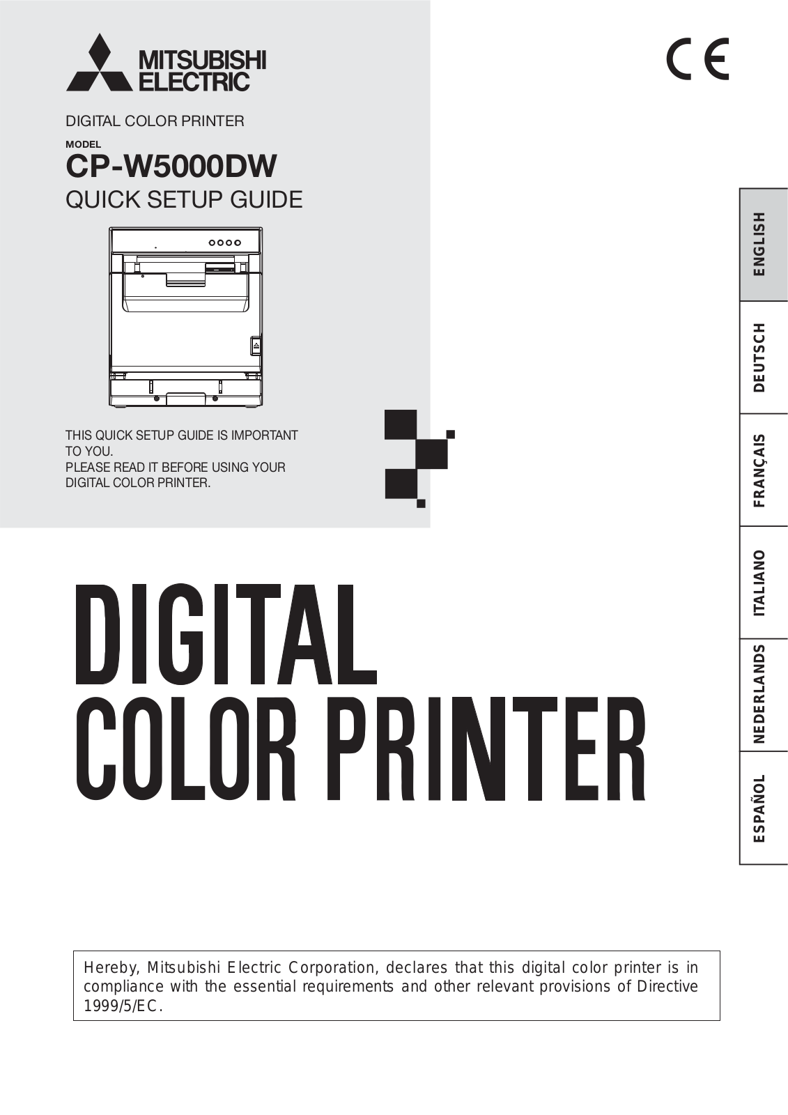 Mitsubishi Electric CP W5000DW User Manual