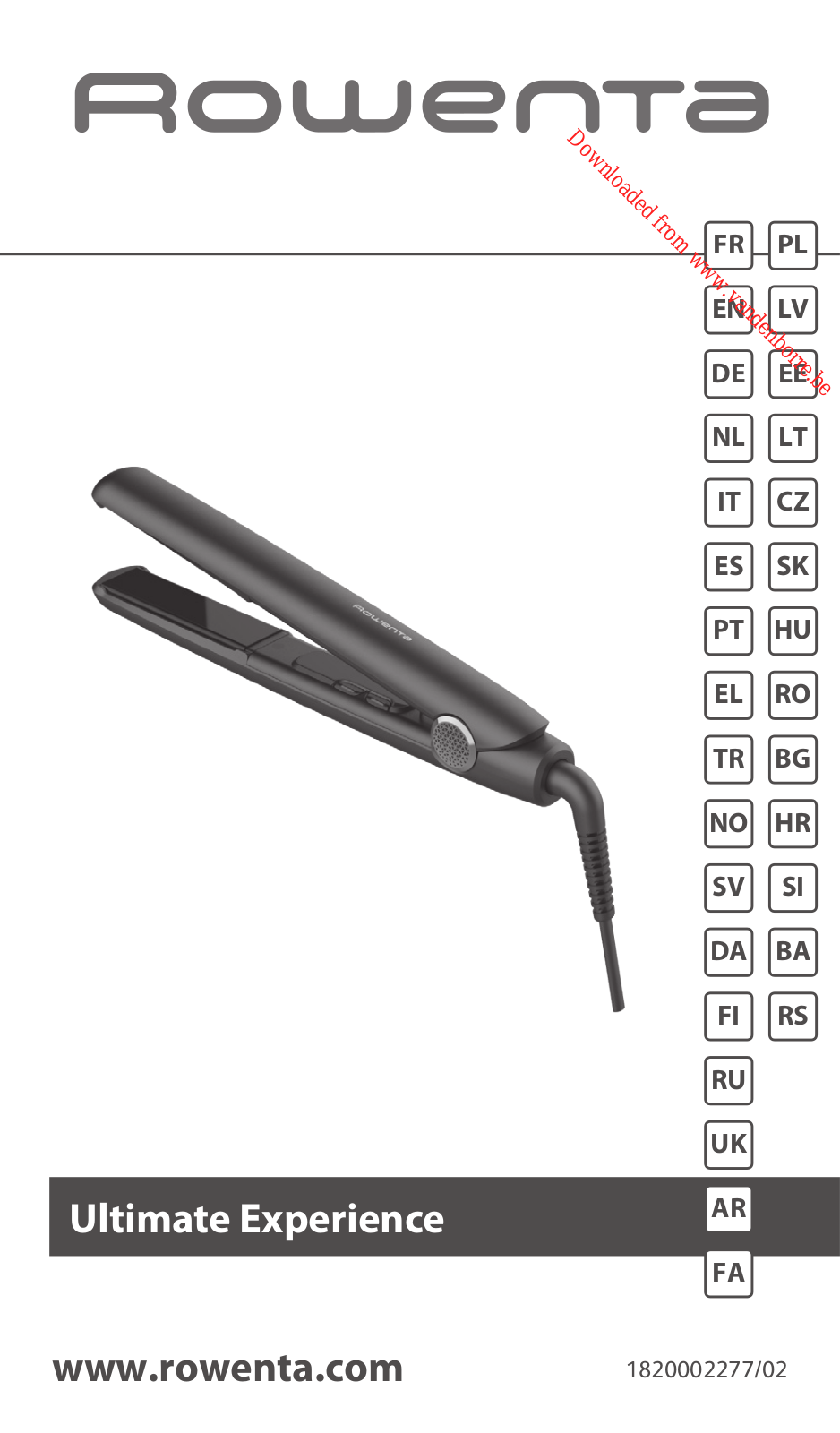 ROWENTA SF8210F0 User Manual