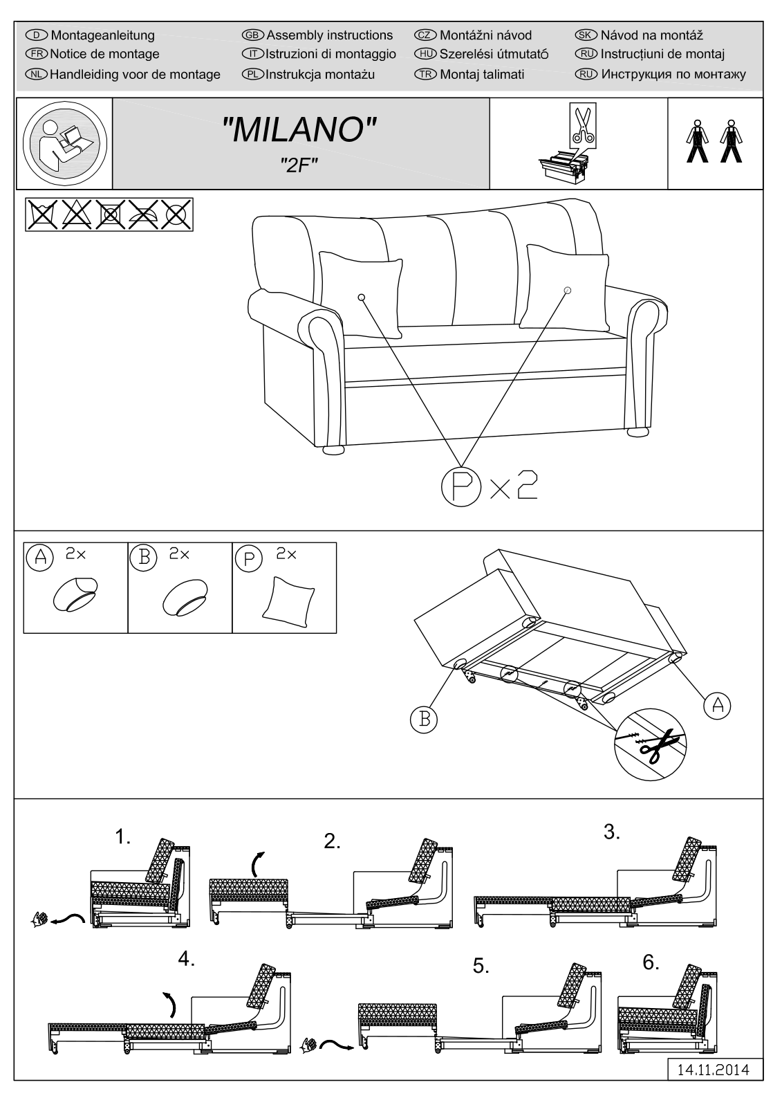 Home affaire Milano Assembly instructions