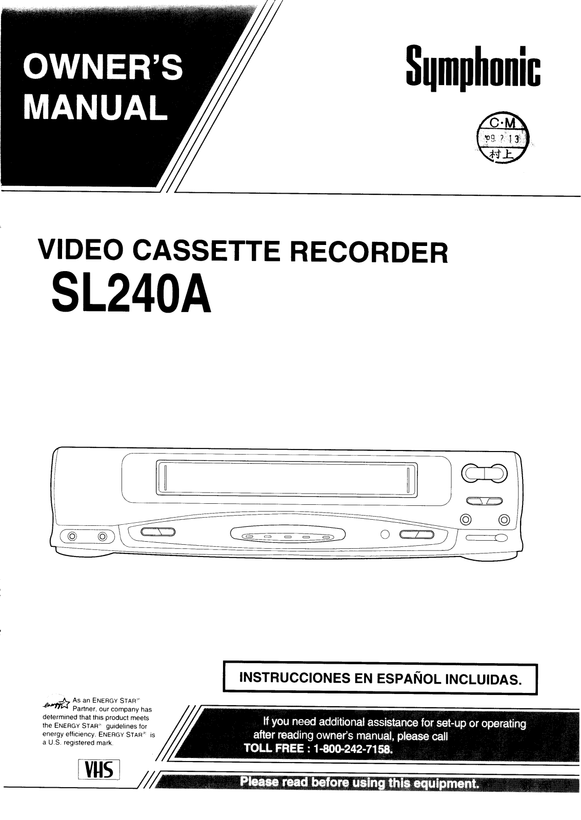 FUNAI SL240A, SL240A User Manual