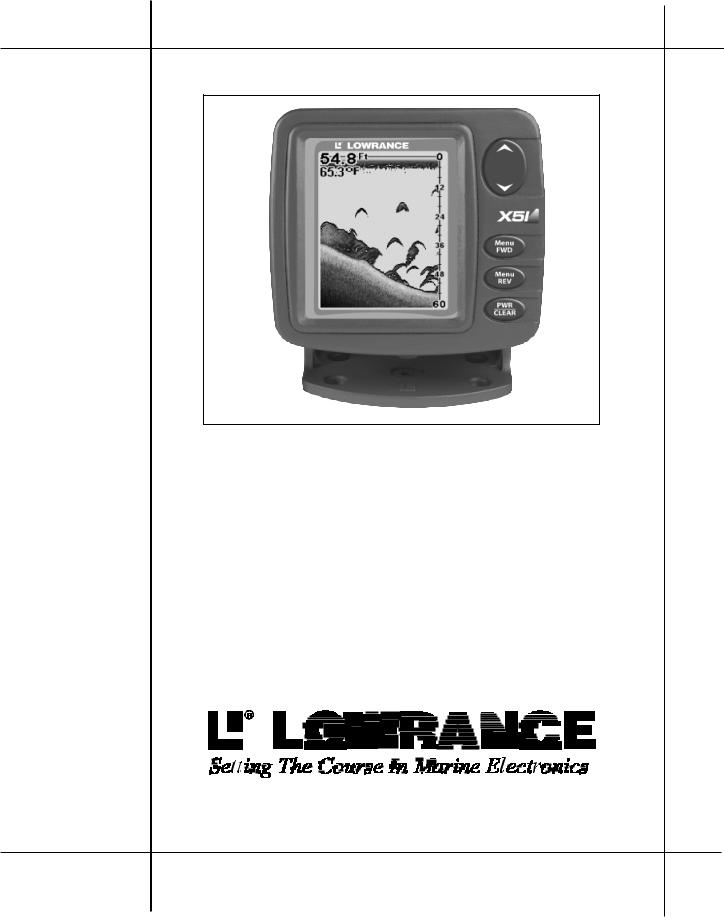 LOWRANCE X51 User Manual