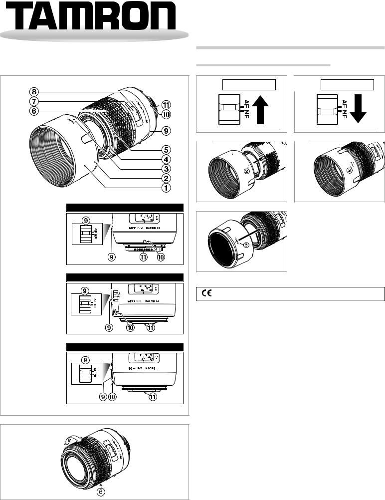 Tamron SPAF 60mm F12 Di II LD Aspherical [IF], G005 User guide