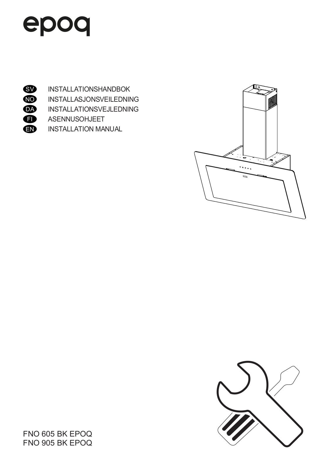 Epoq FNO 605 BK, FNO 905 BK Installation instructions - ManualMachine.com