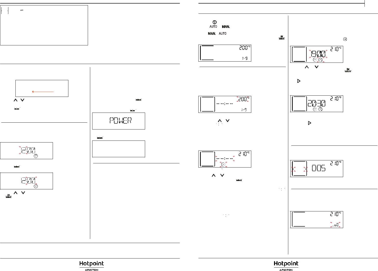 HOTPOINT/ARISTON FI7 871 SH IX HA Daily Reference Guide