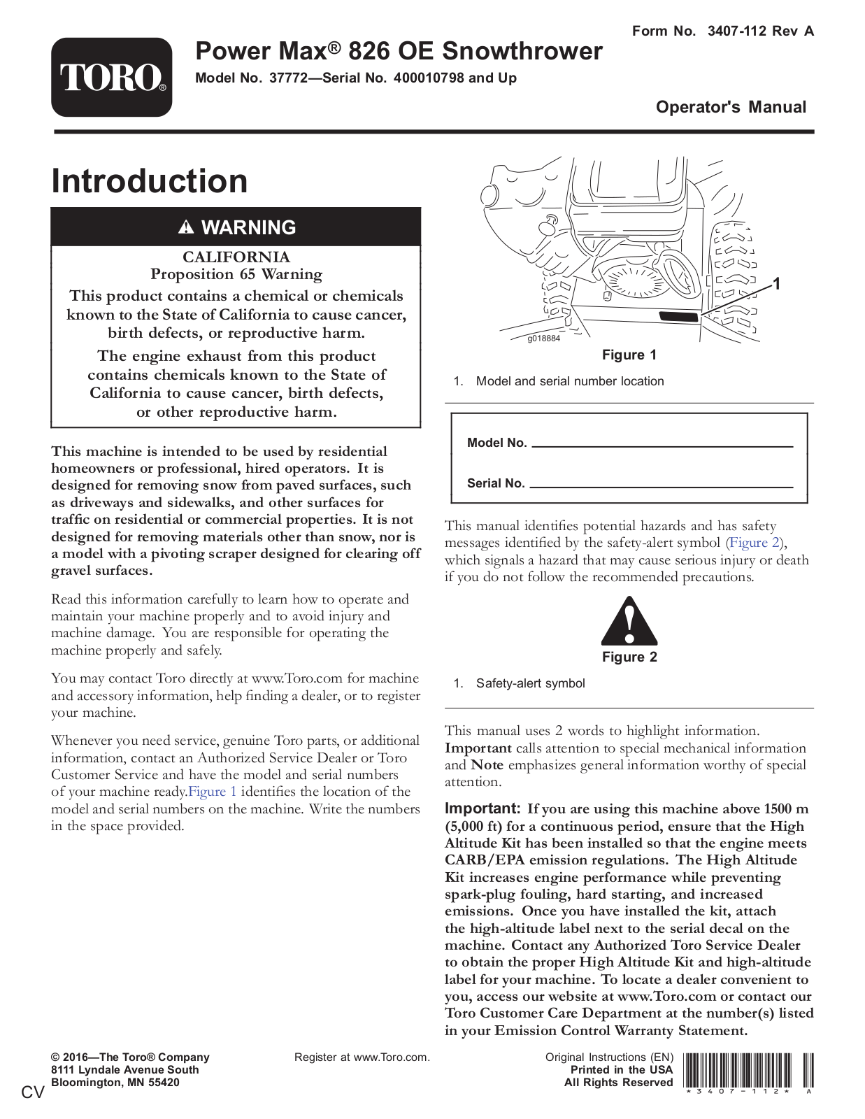 Toro 37772 Operator's Manual