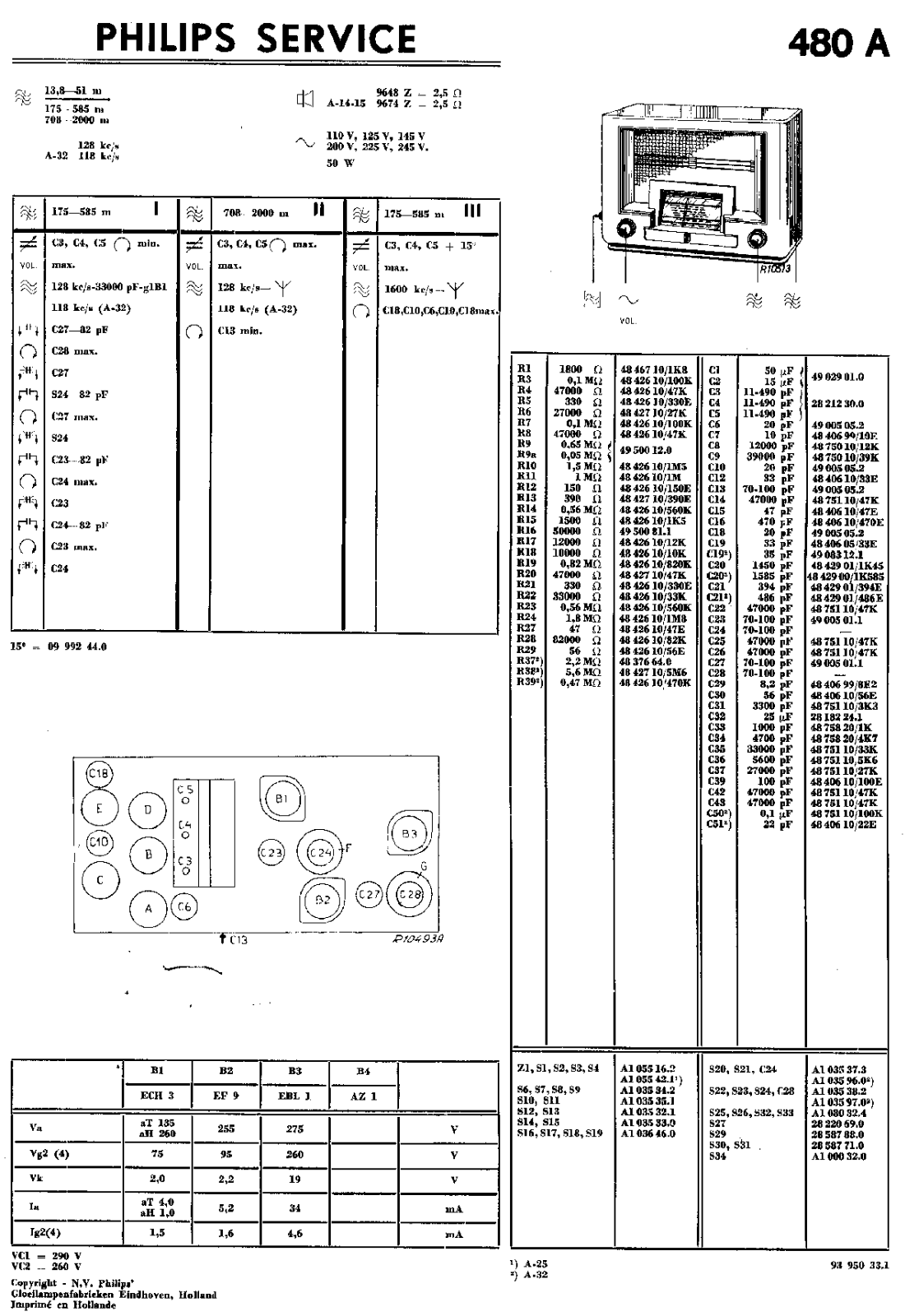 Philips 480-A Service Manual