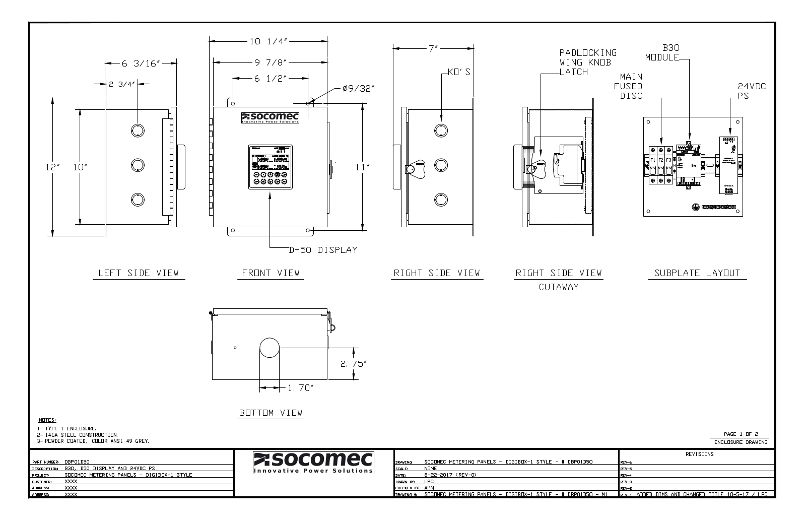 Socomec DBP01D50 Reference Drawing - ManualMachine.com