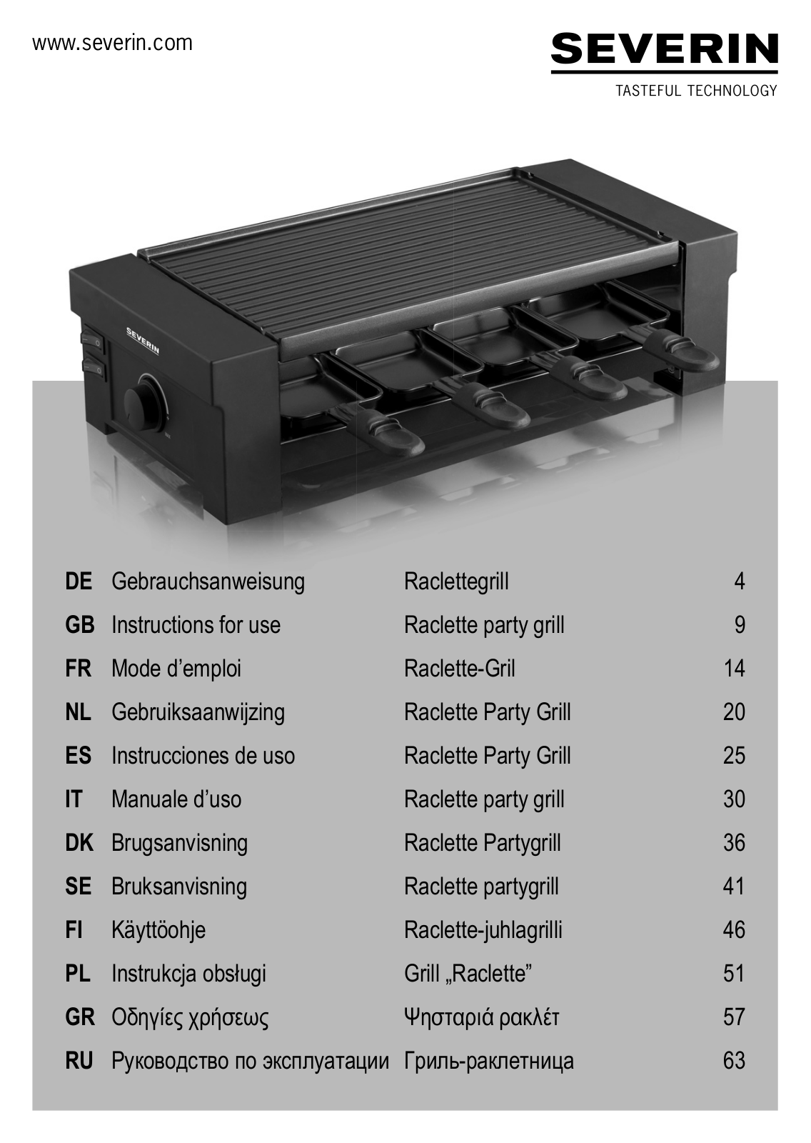 Severin RG 2687 operation manual