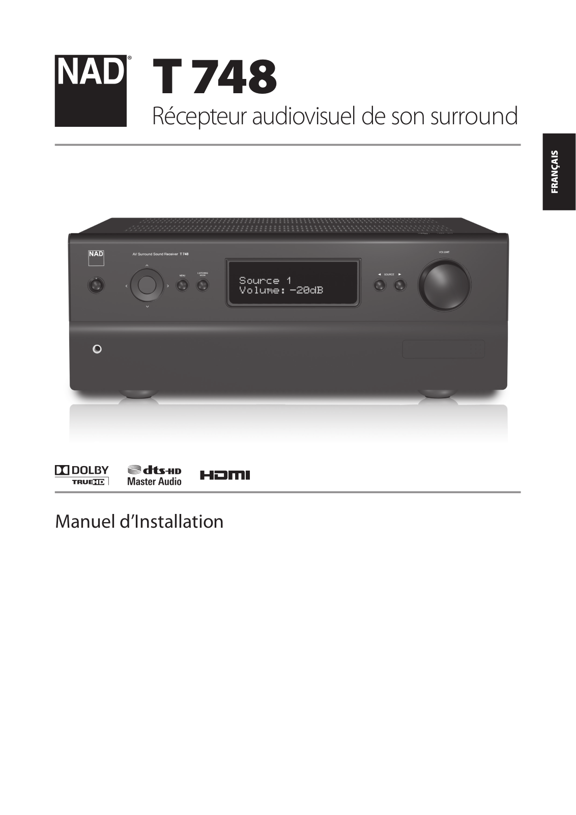 Nad T-748-AV-French Owners Manual