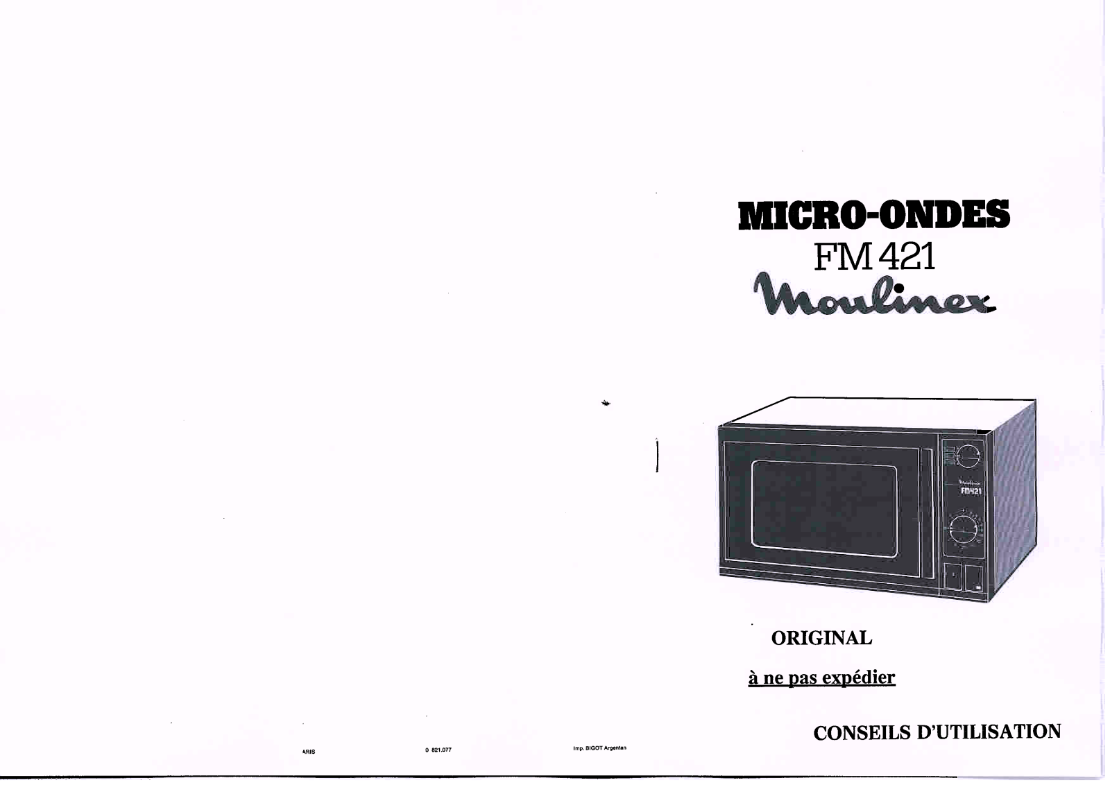 MOULINEX FM421 SYNCHRO GRILL User Manual