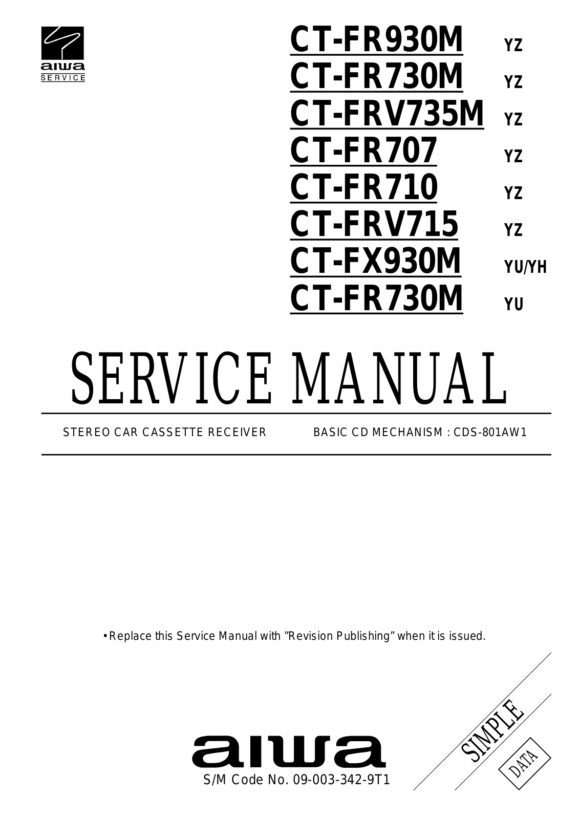 AIWA CT-FR930M Service Manual