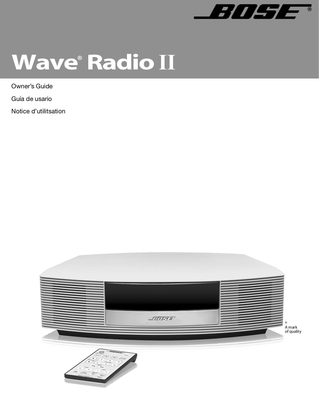 BOSE Wave Radio II User Manual