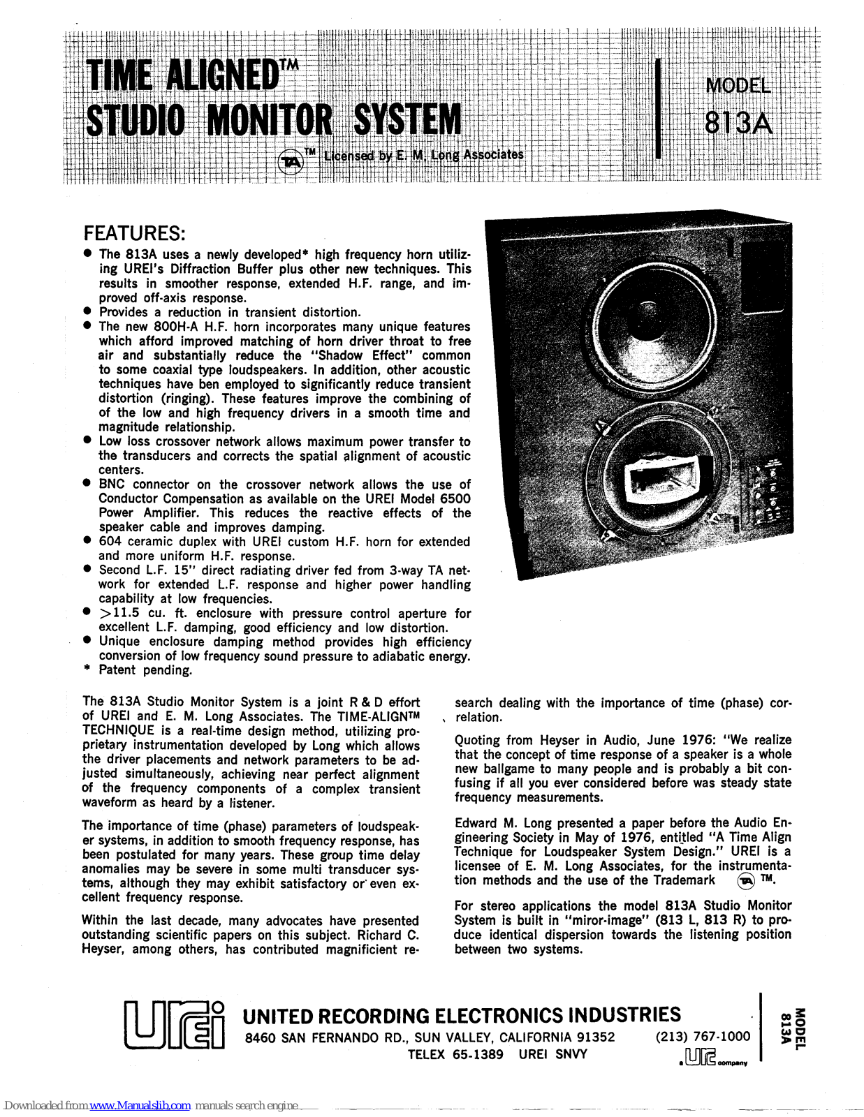 TA 813A User Manual