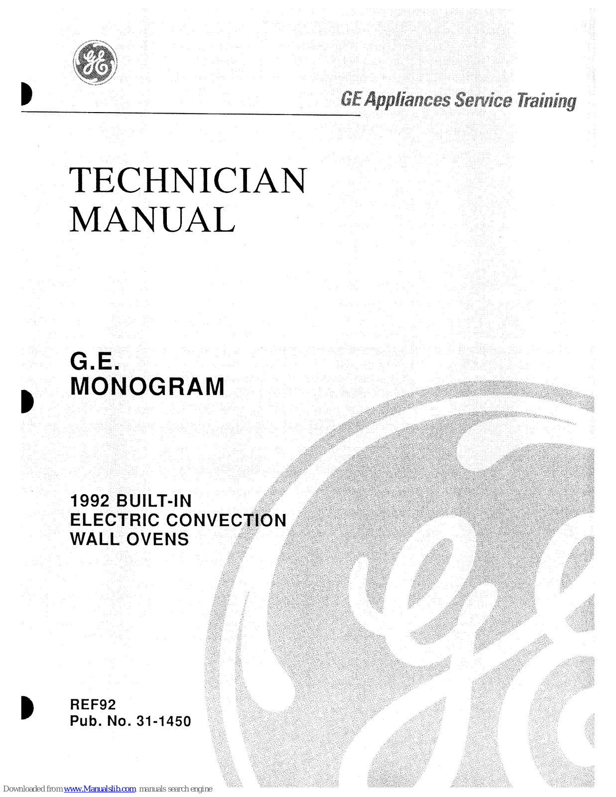 GE JKP16GP1, JKP17WP1, ZEK736GP1, ZEK737WP1, JKP55WP1 Technician Manual