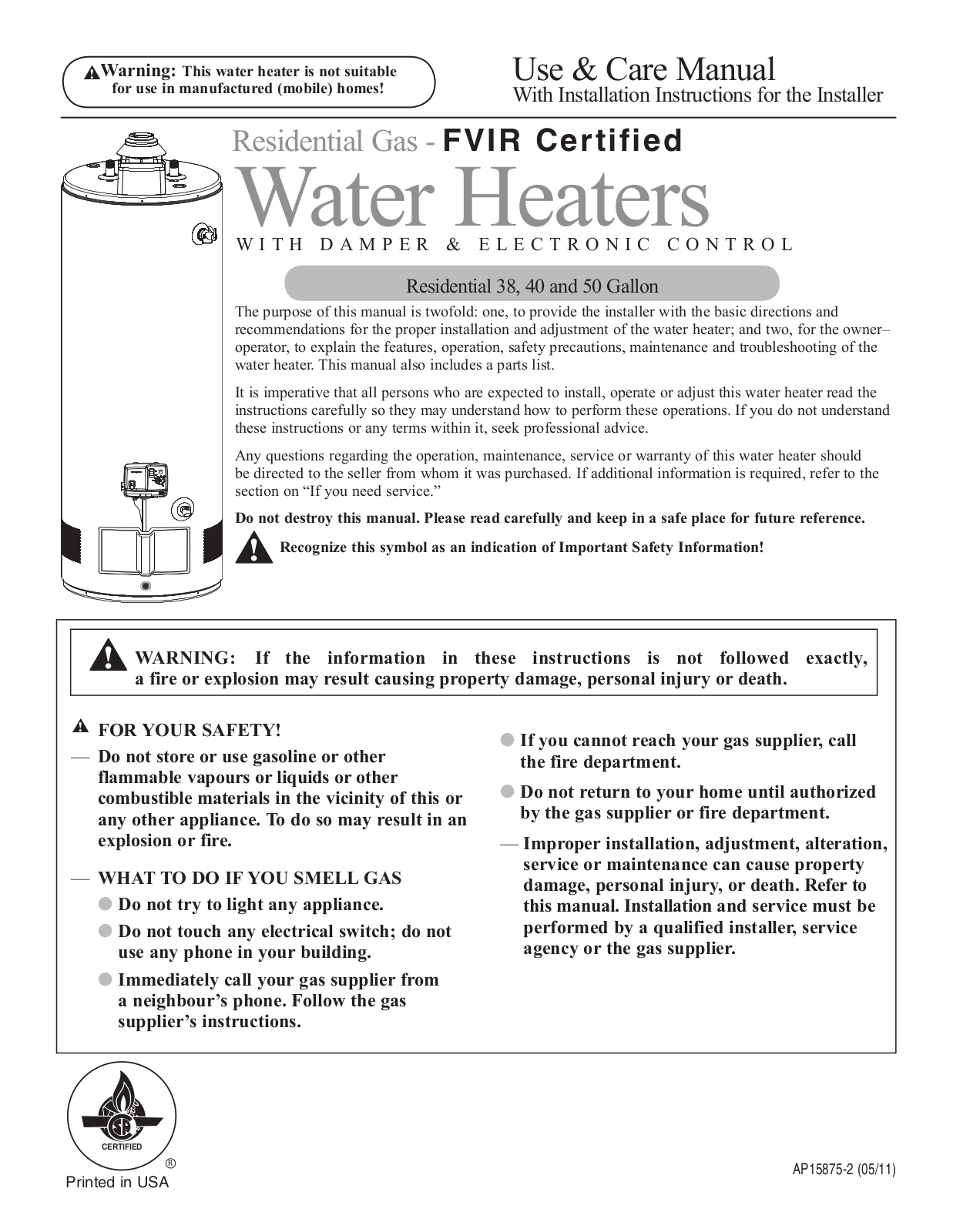 Rheem Professional Classic Plus Series Powered Damper User Manual