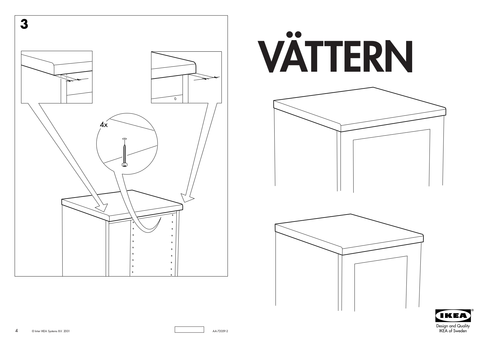 IKEA VÄTTERN COUNTERTOP 15 7/8X15 3/8