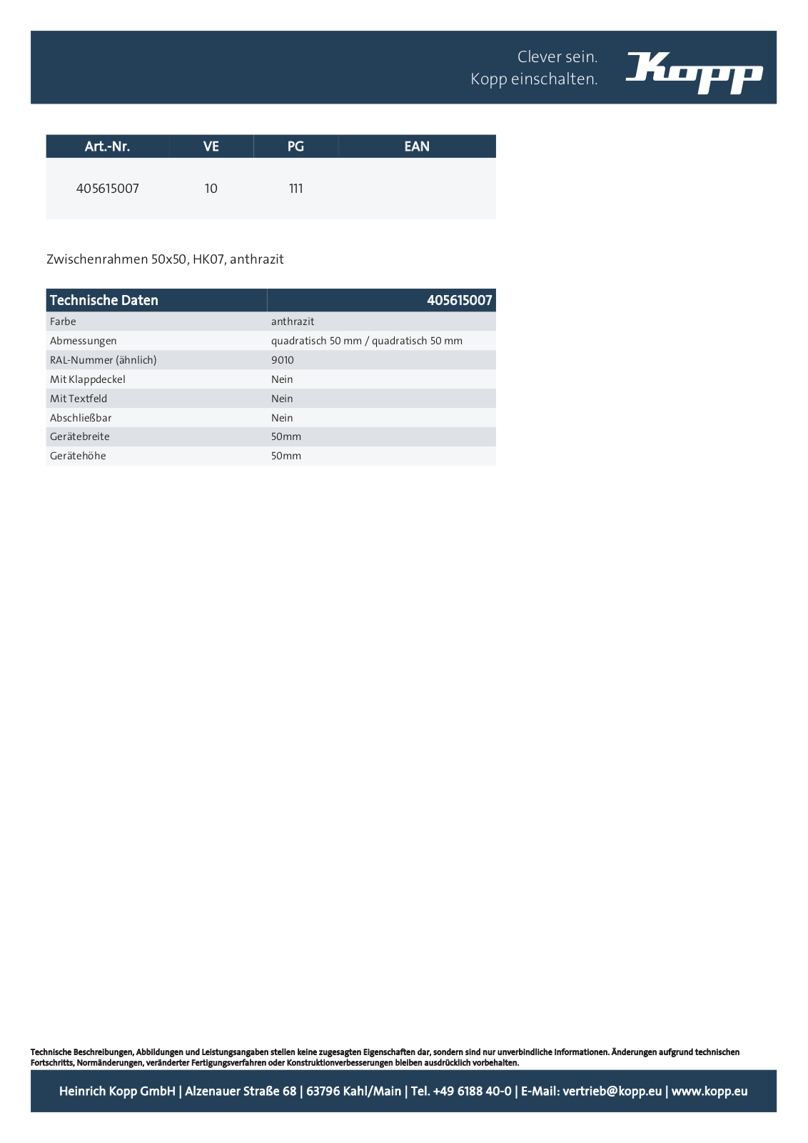 Kopp 405615007 User Manual