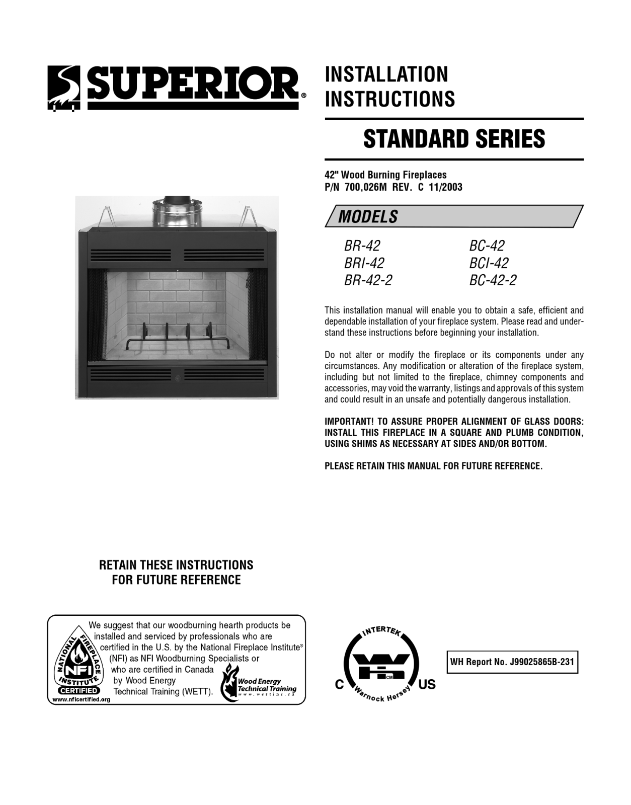 Superior BR-42 User Manual - ManualMachine.com