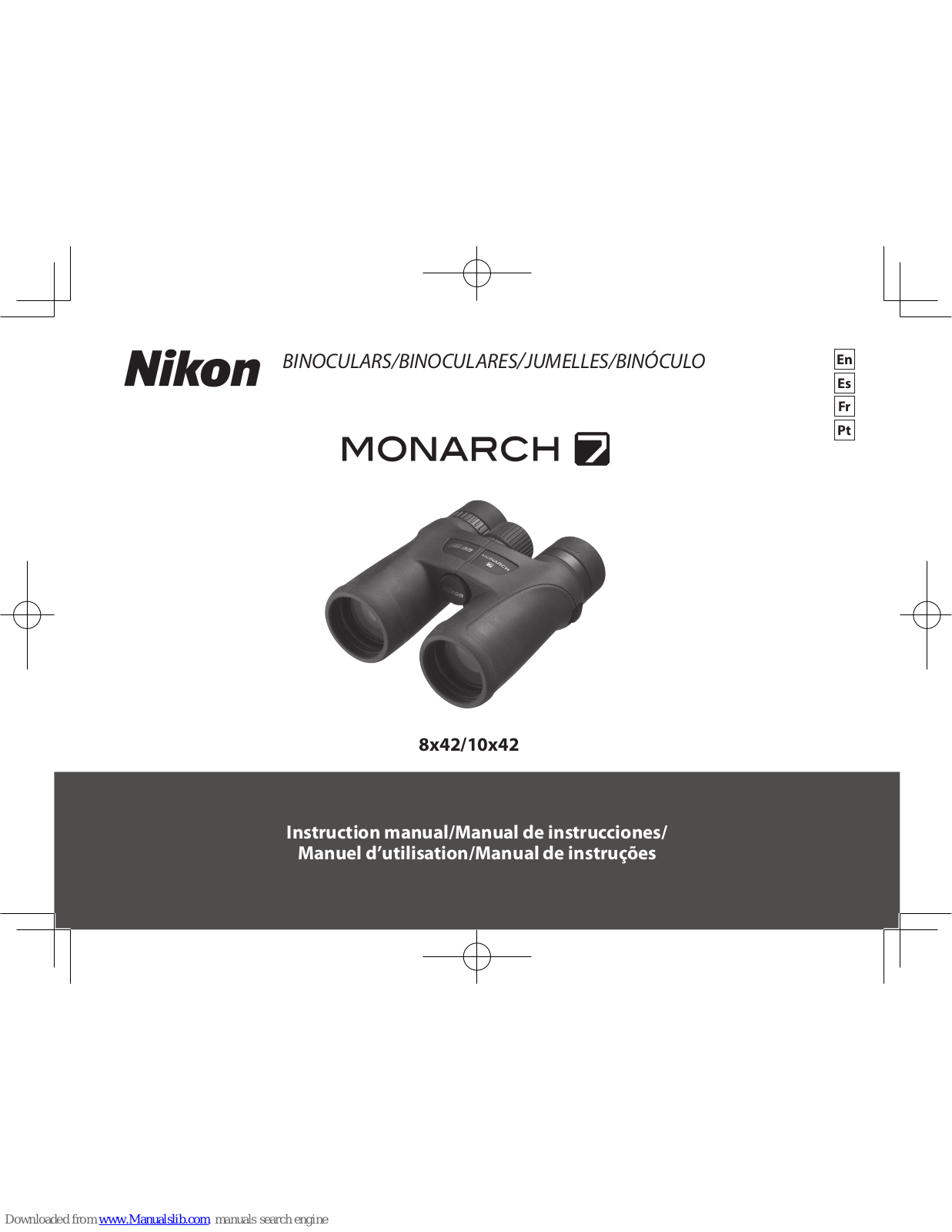Nikon Monarch 8x42, Monarch 10x42 Instruction Manual - ManualMachine.com