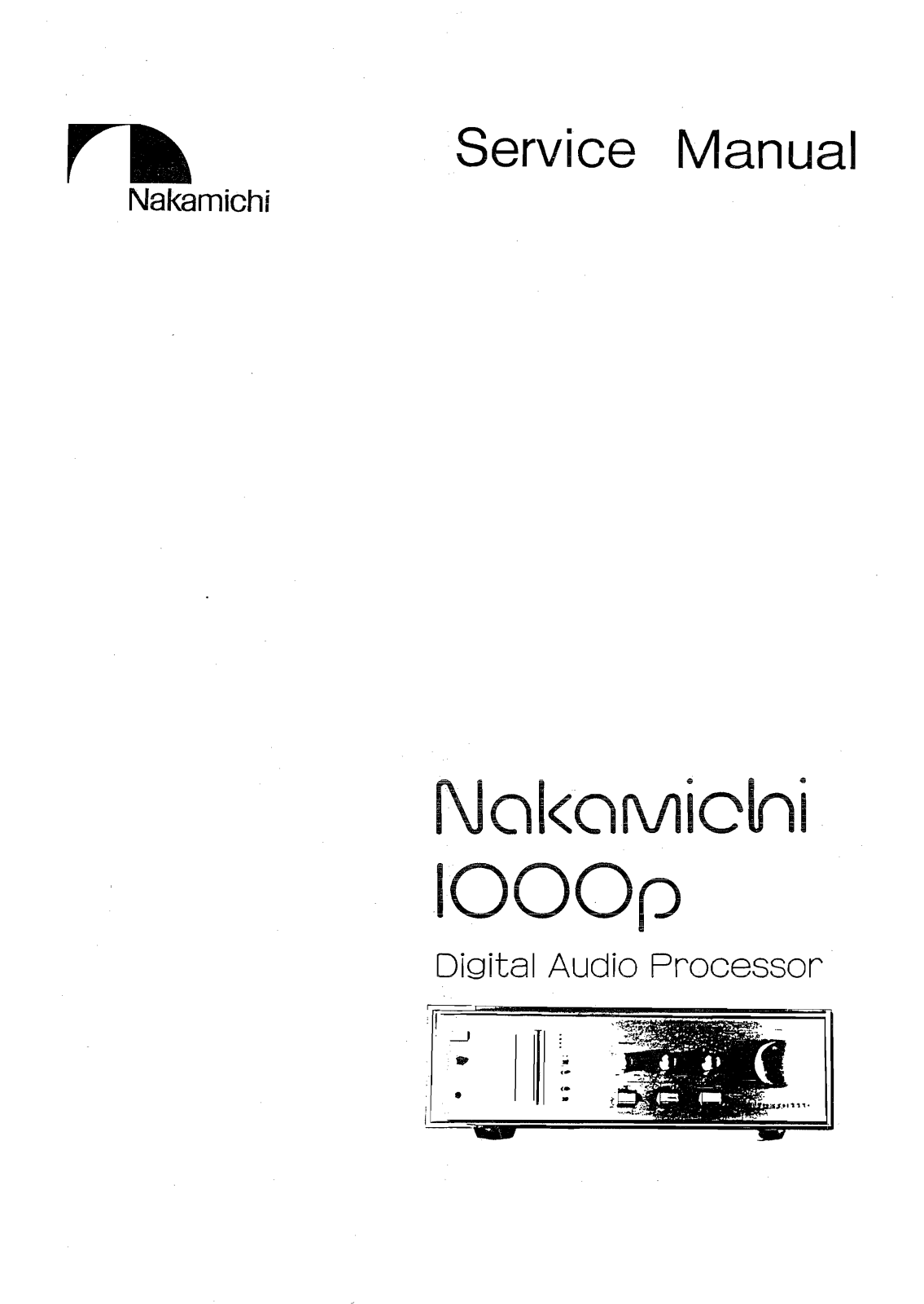 Nakamichi 1000-P Service Manual