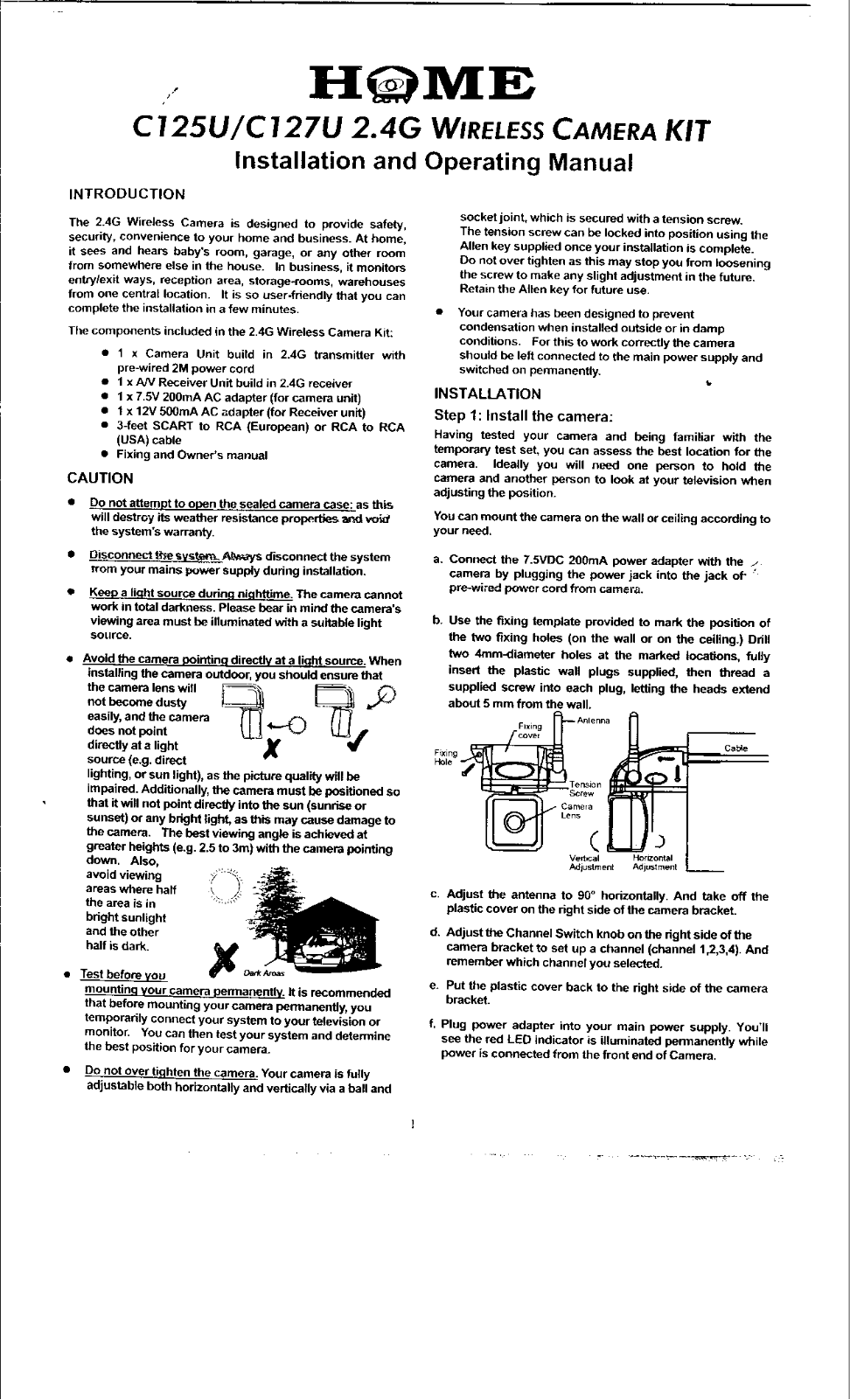 Everspring Industry Co C125U User Manual