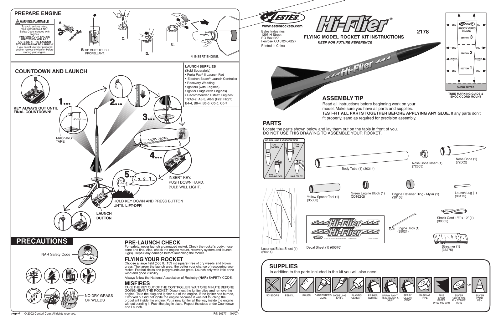 ESTES Hi Flier User Manual