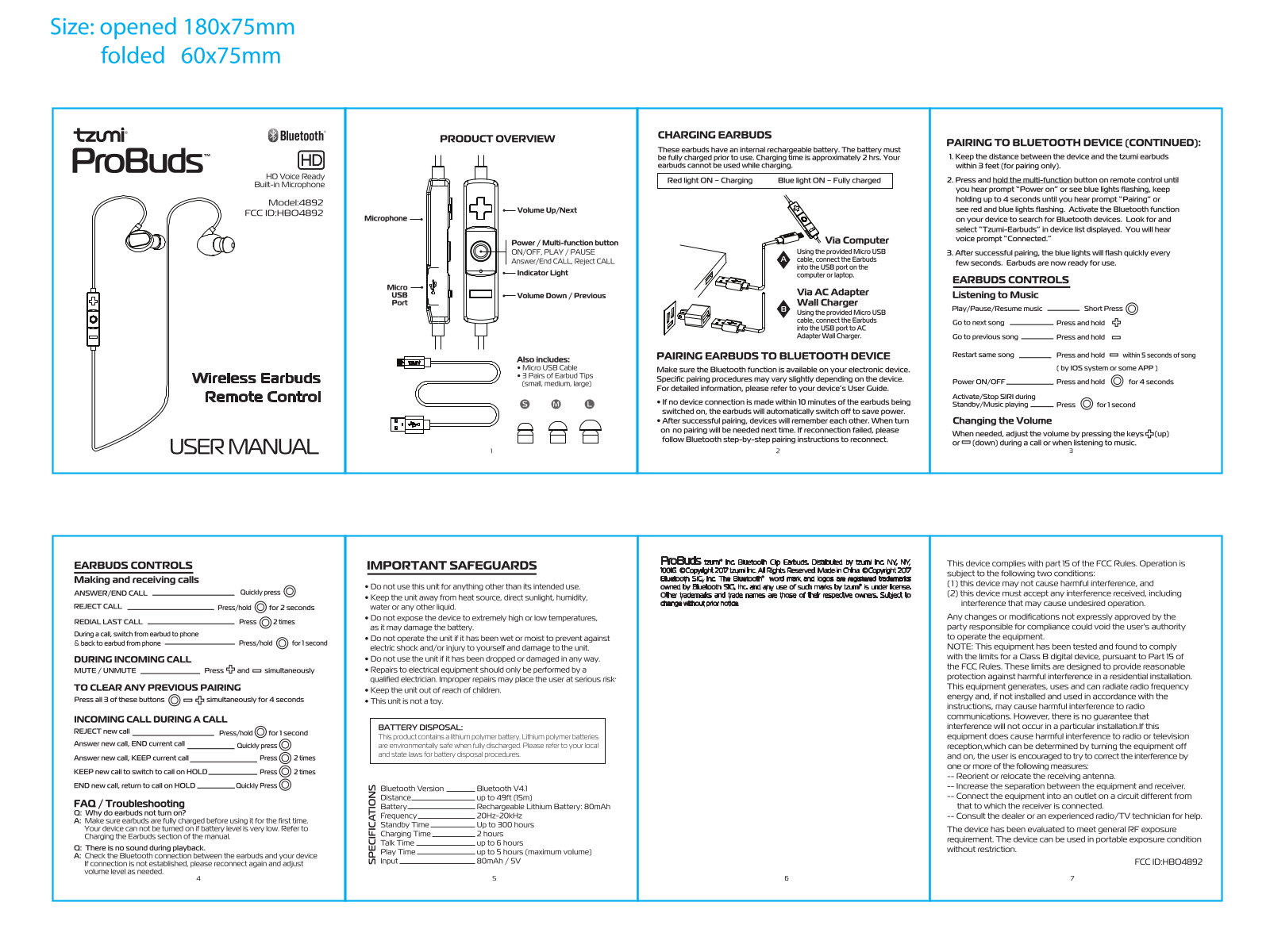 FENDA TECHNOLOGY 4892 Users manual