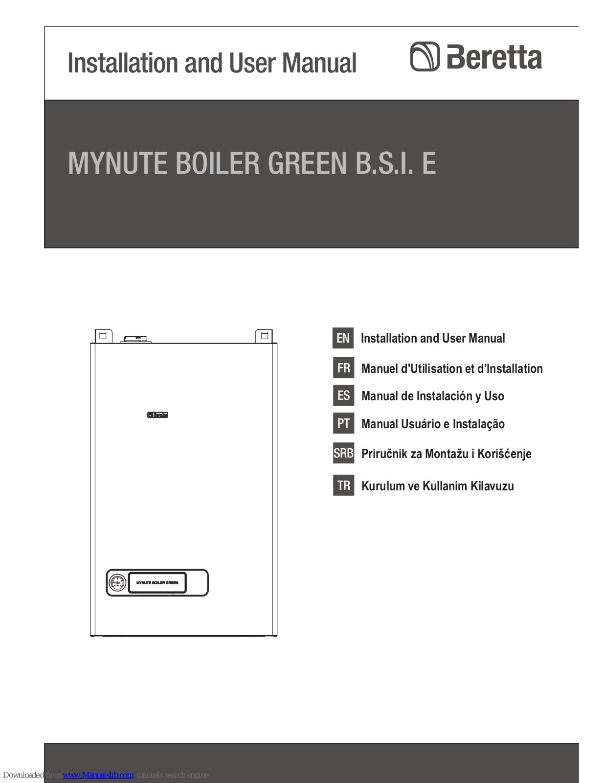 Beretta Mynute Green 25 B.S.I. E, Mynute Green 32 B.S.I. E Installation And User Manual