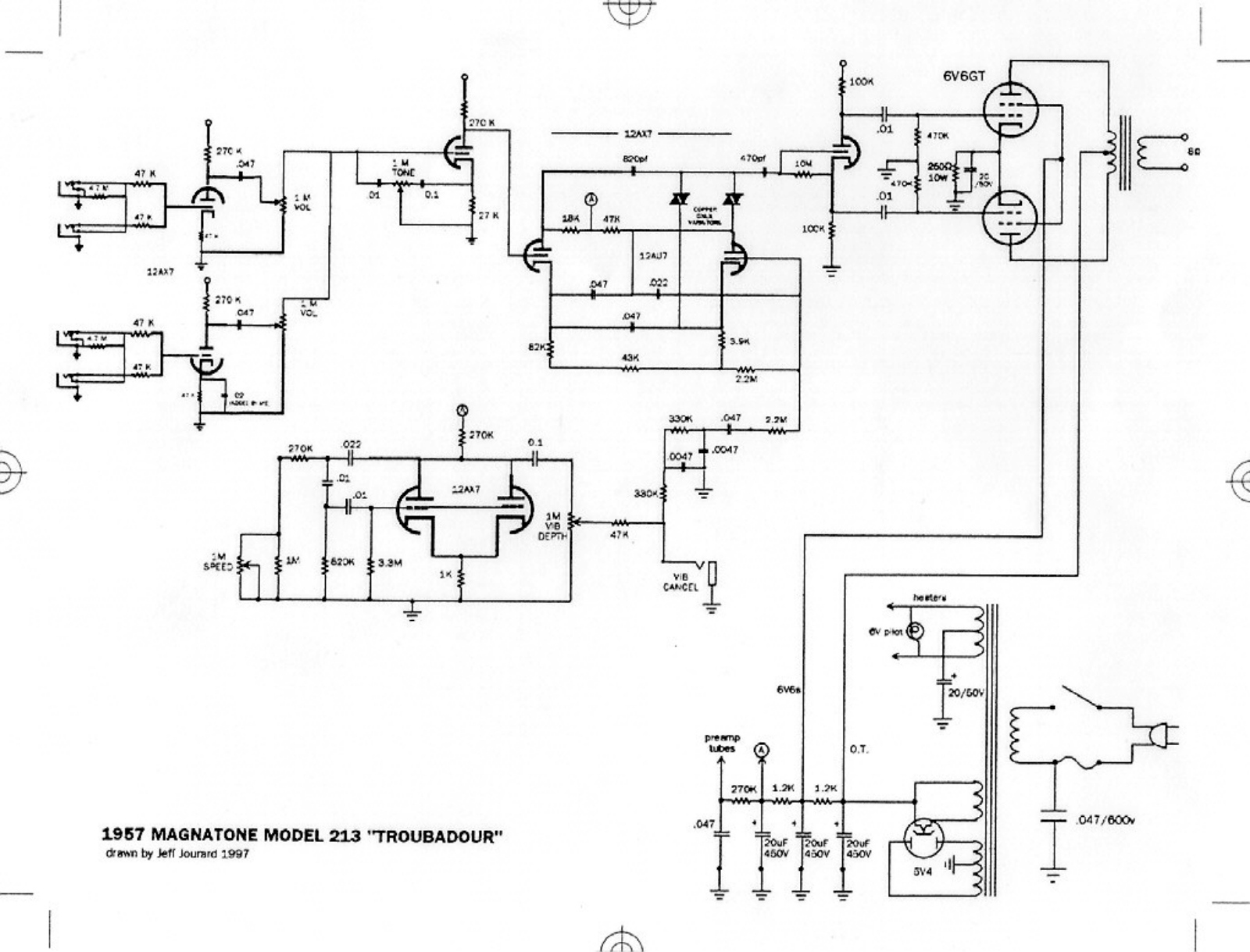 Magnatone 213 schematic