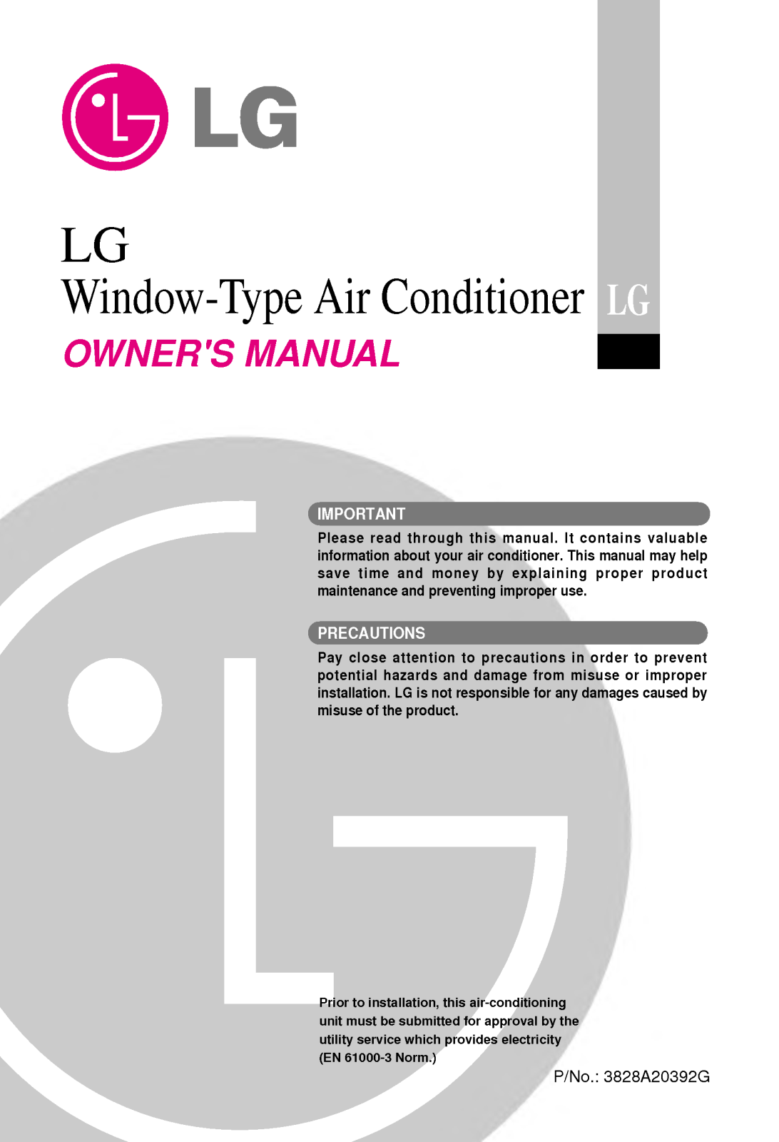 LG LWH226NBAB4 User Manual