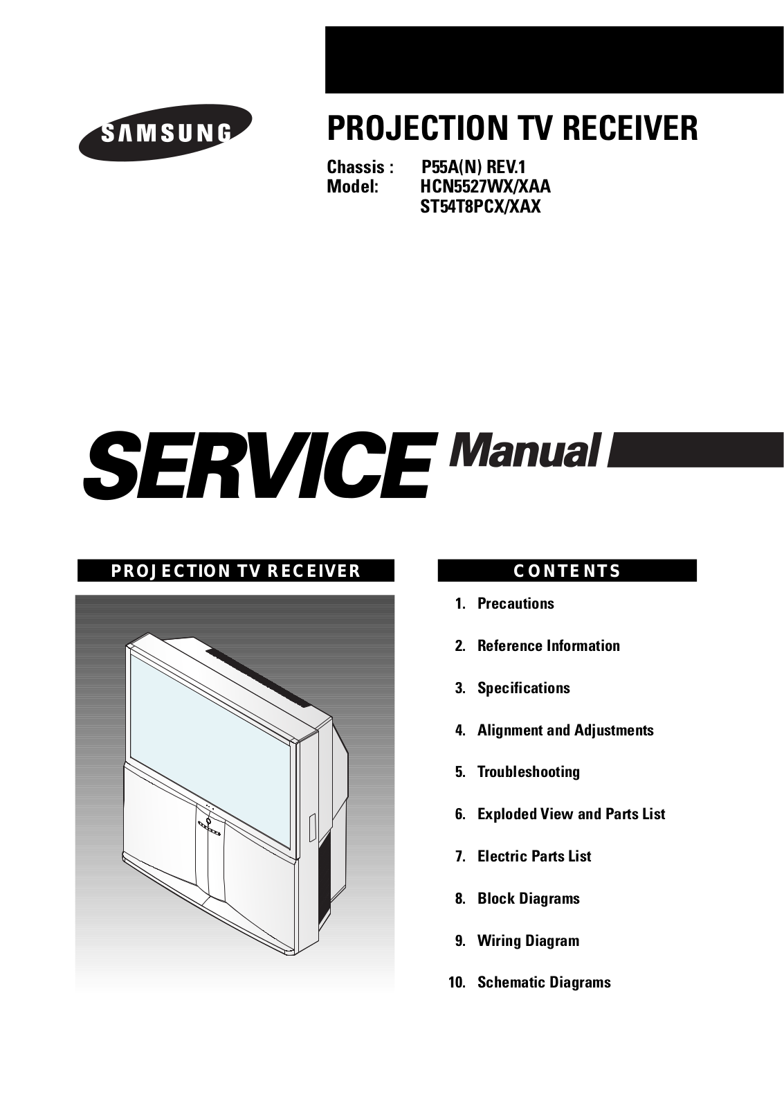 Samsung HNC5527WX/XAA, ST54T8PCX/XAX Schematic