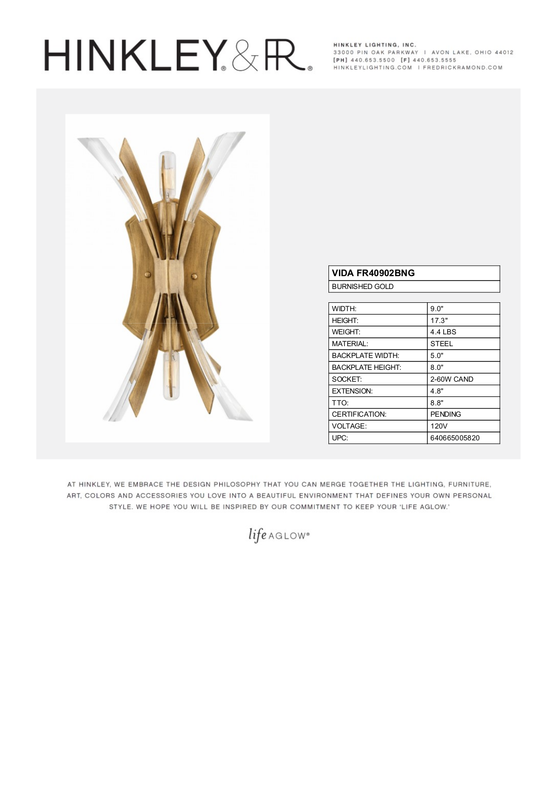 Fredrick Ramond W001674741 Specifications - ManualMachine.com