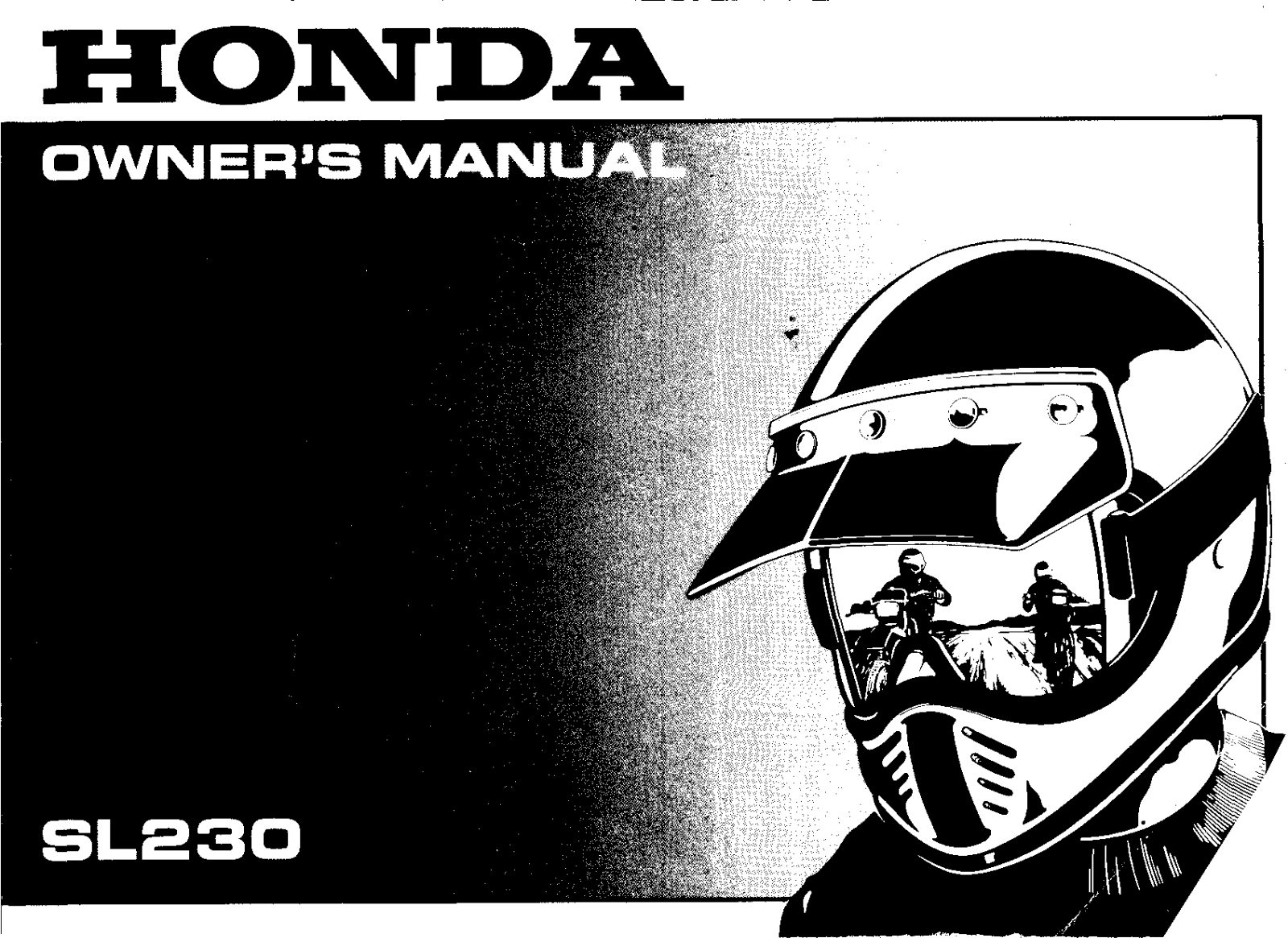 Honda SL230 1997 Owner's Manual