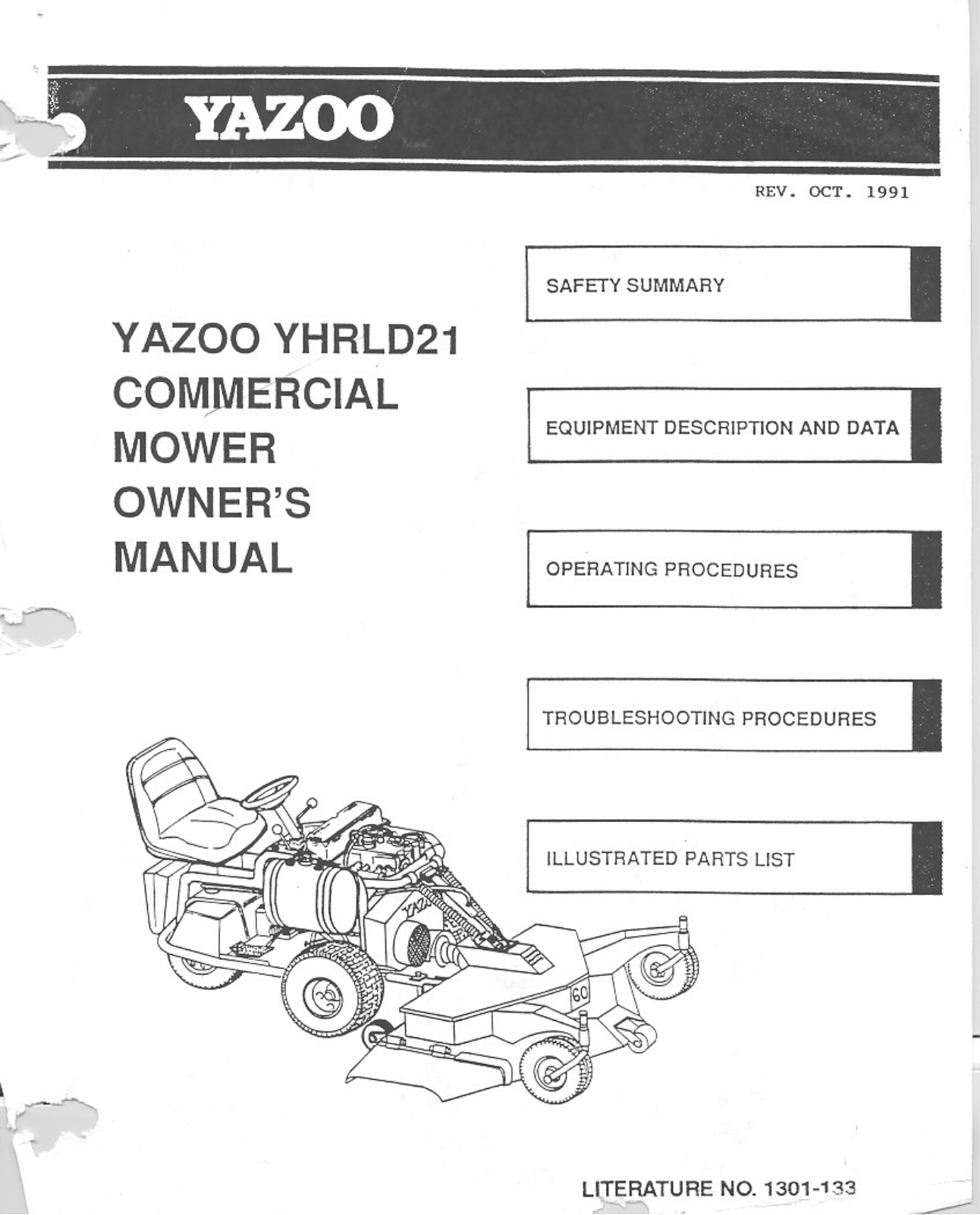 Yazoo/Kees YHRLD21 User Manual