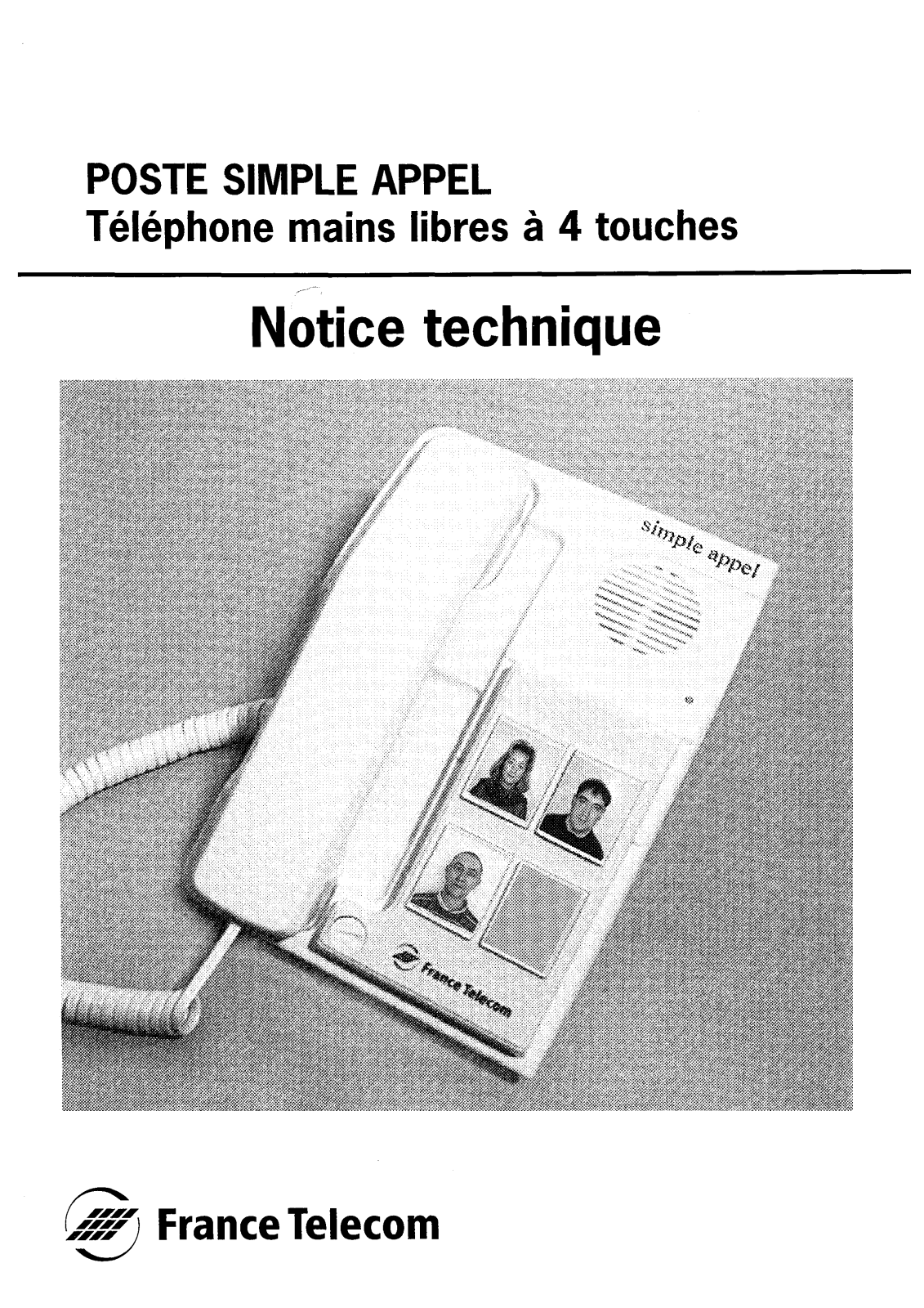 France telecom POSTE SIMPLE APPEL User Manual